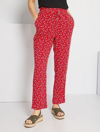 Pantalones jogger Mujer | rojo | Kiabi