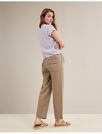 Pantalón con lino, MO Fashion