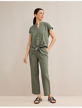 Pantalón con lino, MO Fashion