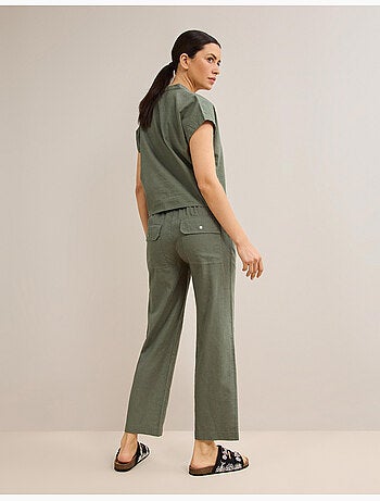 Pantalón con lino, MO Fashion