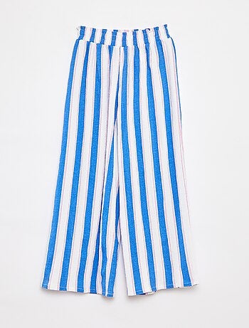 Pantalón con motivo de rayas corte ancho