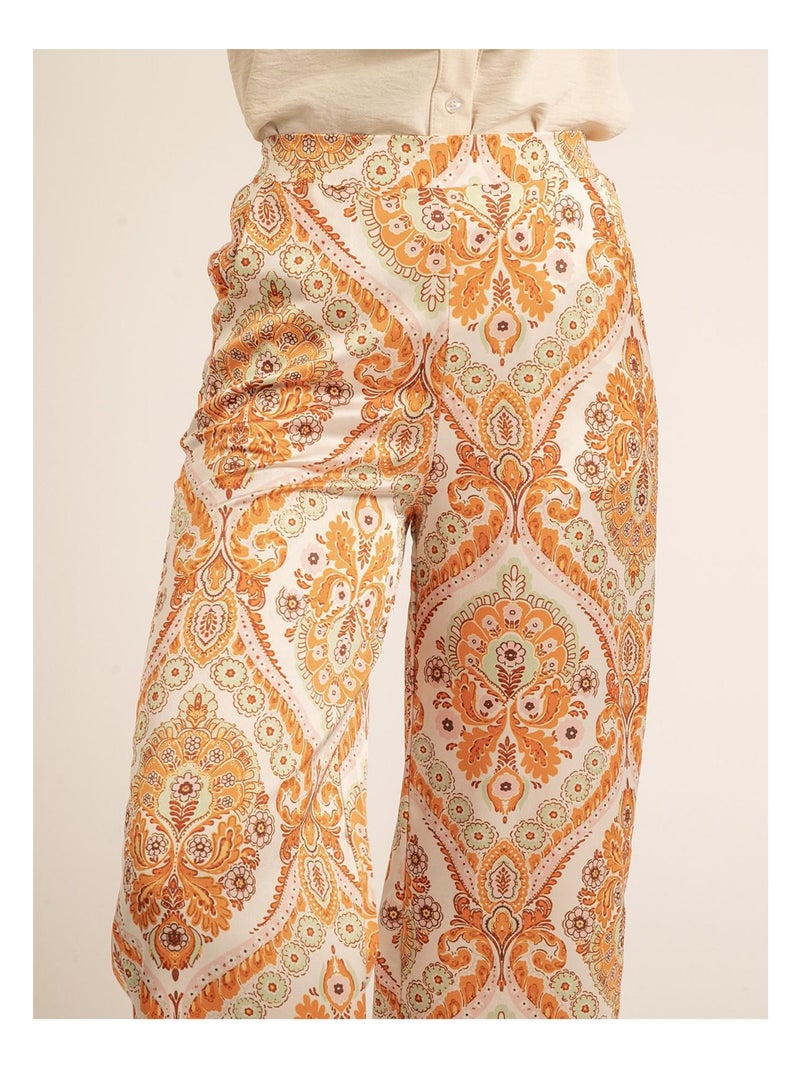 Pantalón con motivos EDMA Naranja - Kiabi