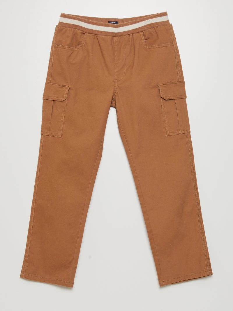 Pantalón con múltiples bolsillos - Corte más cómodo BEIGE - Kiabi