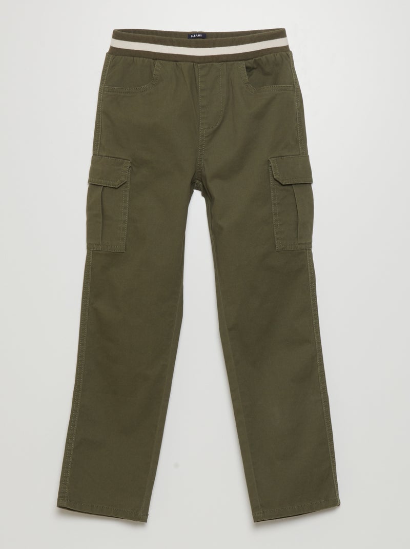 Pantalón con múltiples bolsillos - Corte más cómodo KAKI - Kiabi