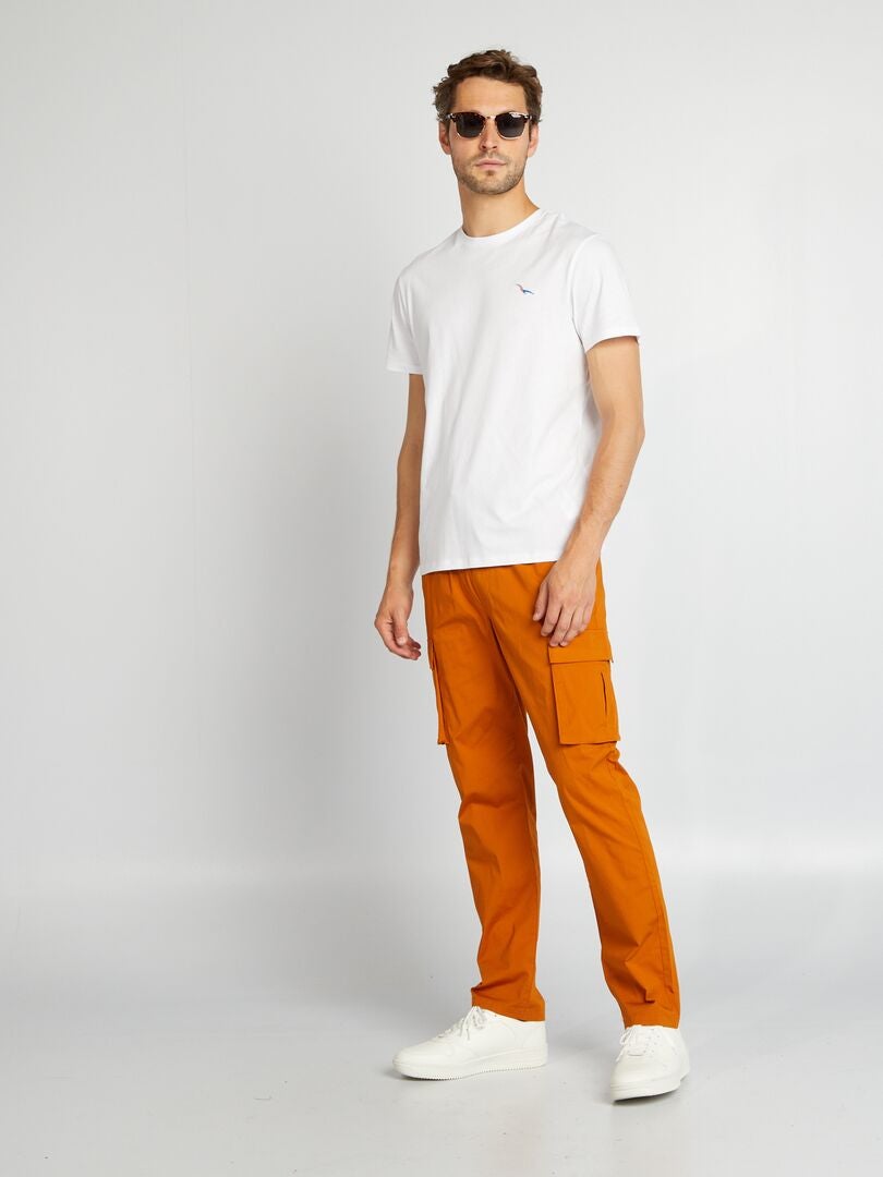 Pantalón con múltiples bolsillos AMARILLO - Kiabi