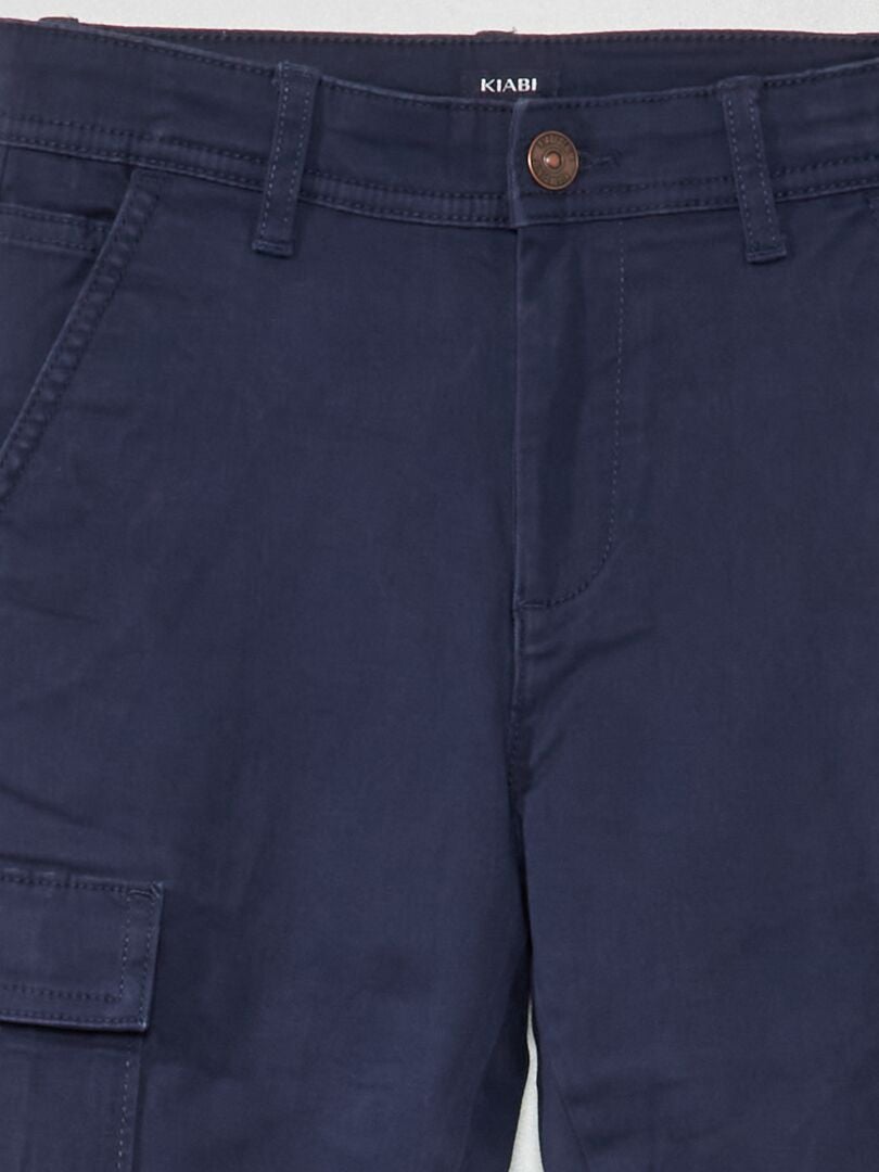 Pantalón con múltiples bolsillos Azul negro - Kiabi