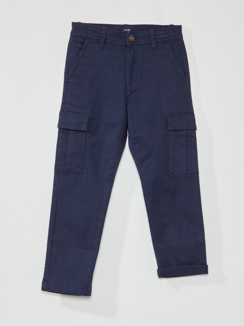 Pantalón con múltiples bolsillos Azul negro - Kiabi