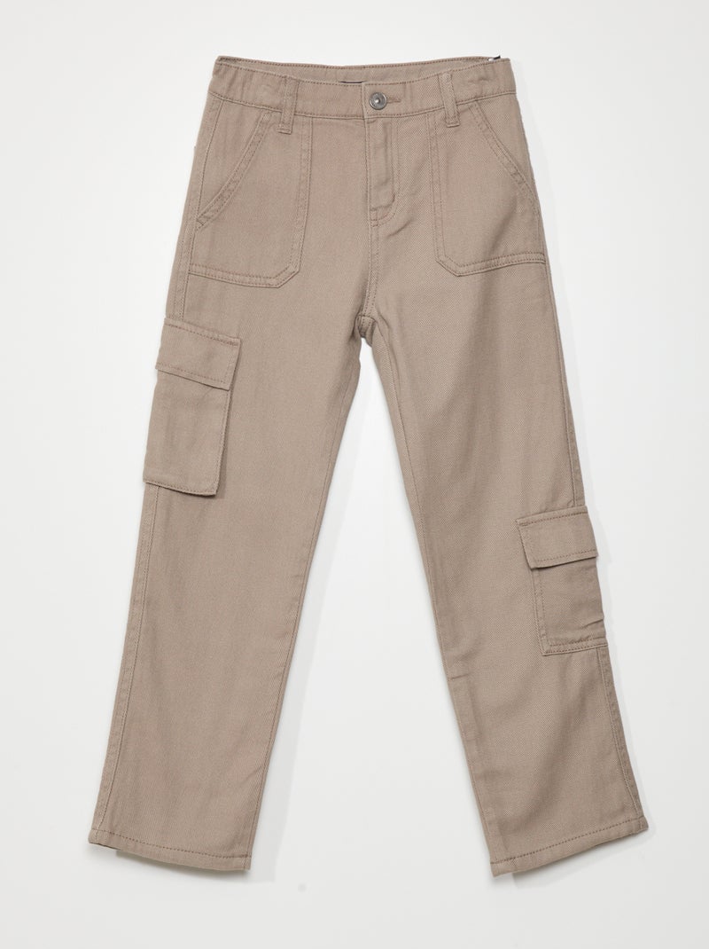 Pantalón con múltiples bolsillos BEIGE - Kiabi