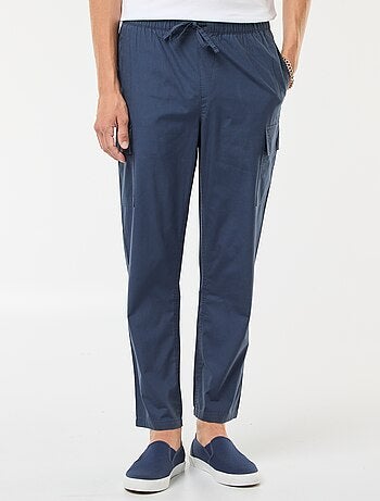 Pantalón con múltiples bolsillos con cintura elástica + cordones