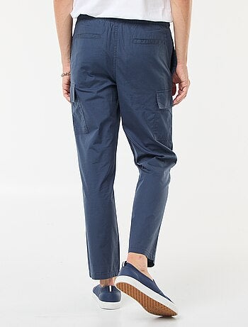 Pantalón con múltiples bolsillos con cintura elástica + cordones