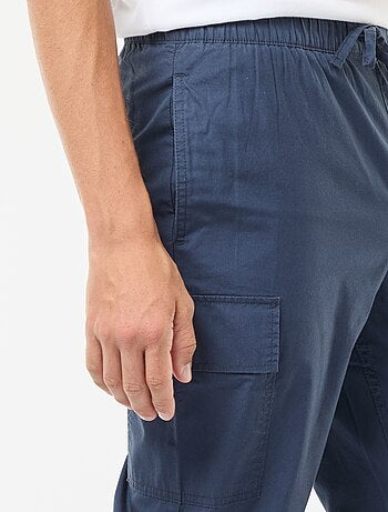 Pantalón con múltiples bolsillos con cintura elástica + cordones