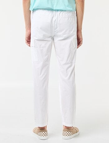 Pantalón con múltiples bolsillos con cintura elástica + cordones