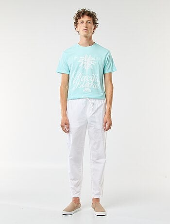 Pantalón con múltiples bolsillos con cintura elástica + cordones