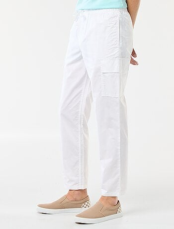 Pantalón con múltiples bolsillos con cintura elástica + cordones