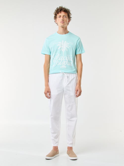 Pantalón con múltiples bolsillos con cintura elástica + cordones - Kiabi