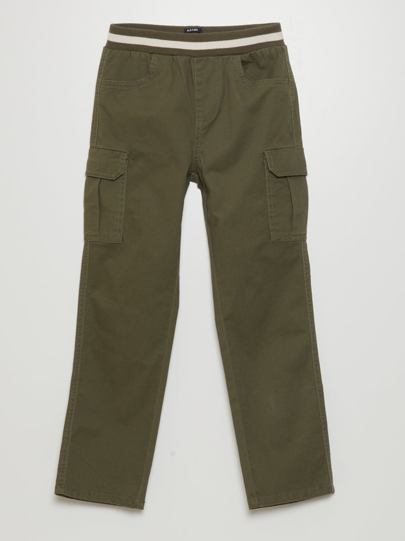 Pantalón con múltiples bolsillos KAKI - Kiabi