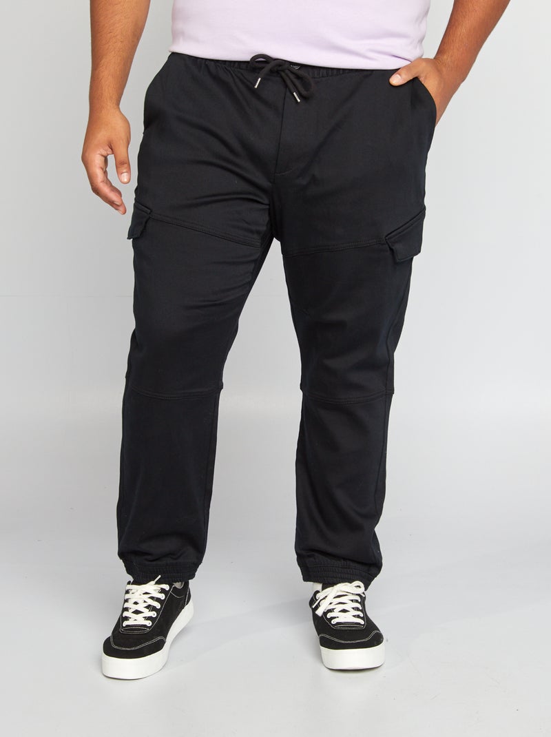 Pantalón con múltiples bolsillos negro - Kiabi