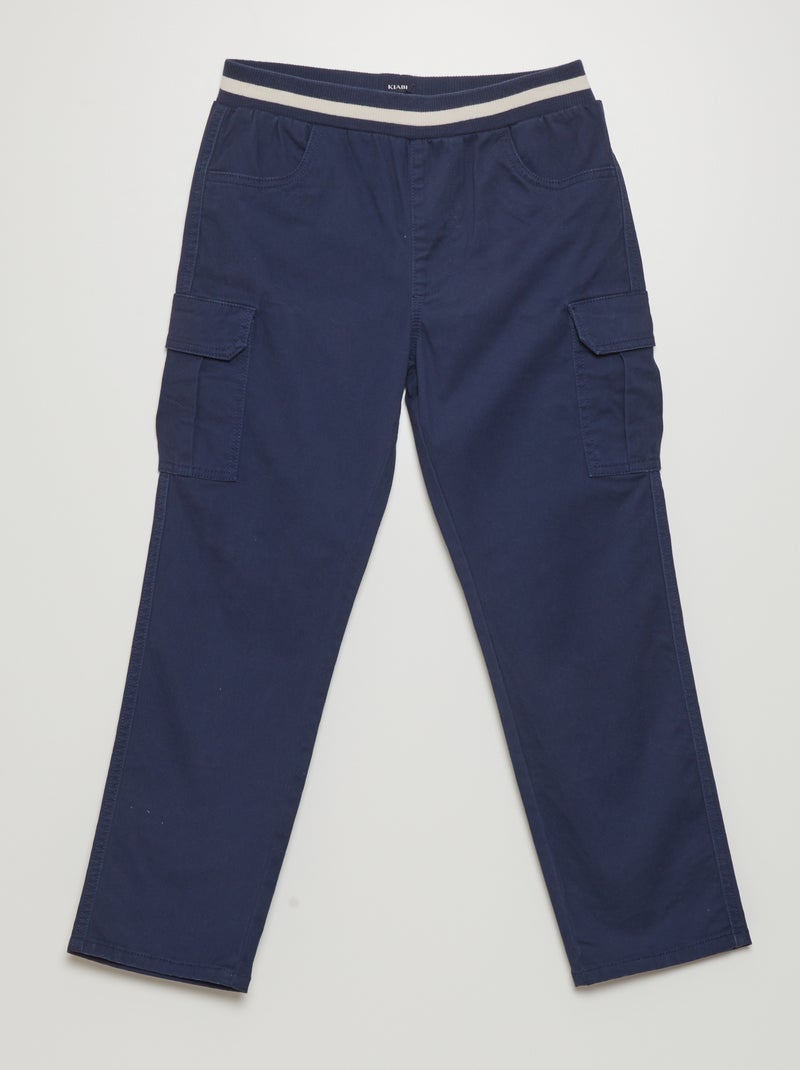 Pantalón con múltiples bolsillos negro iris - Kiabi