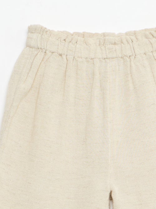 Pantalón con volantes en el bajo de la pierna - Kiabi