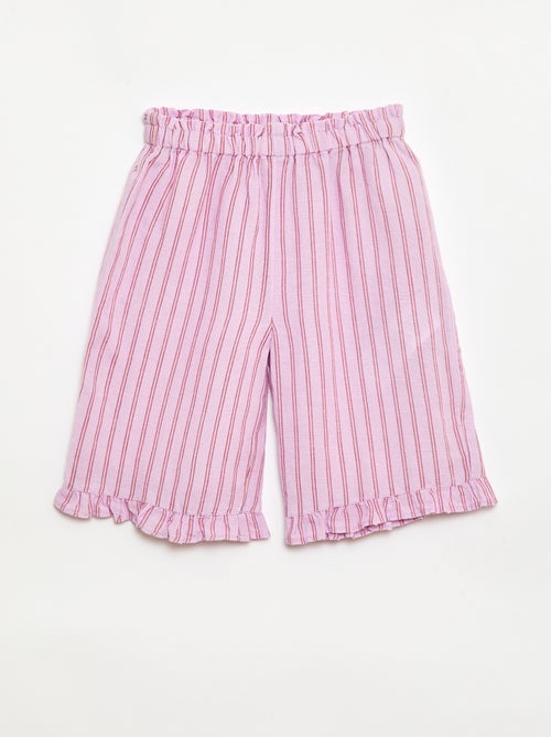 Pantalón con volantes en el bajo de la pierna - Kiabi