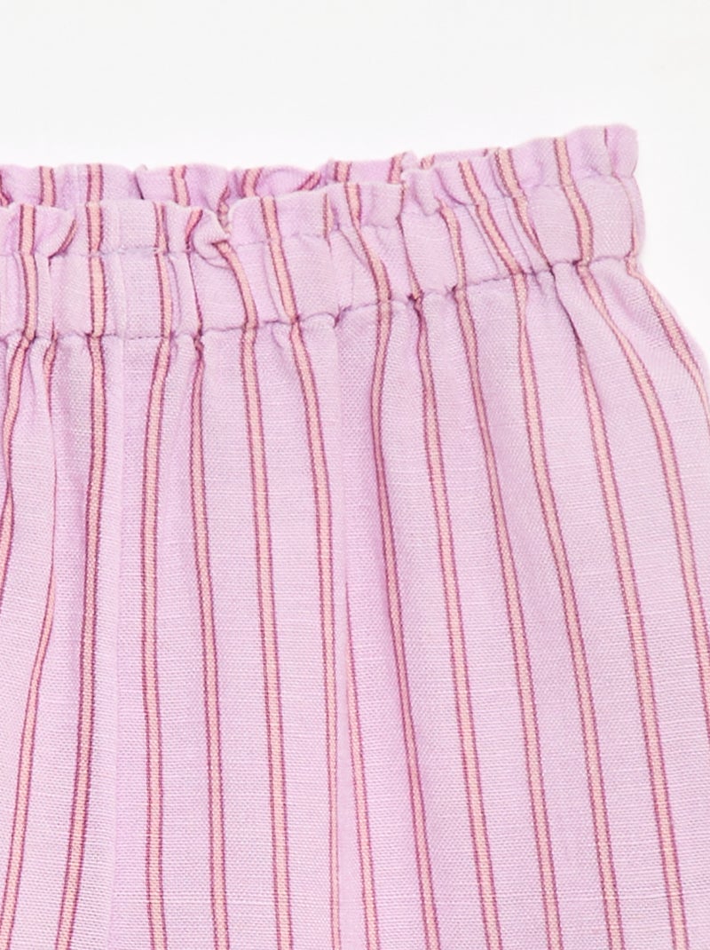 Pantalón con volantes en el bajo de la pierna Purpura - Kiabi