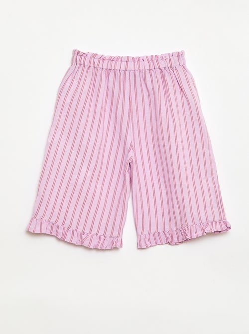 Pantalón con volantes en el bajo de la pierna - Kiabi