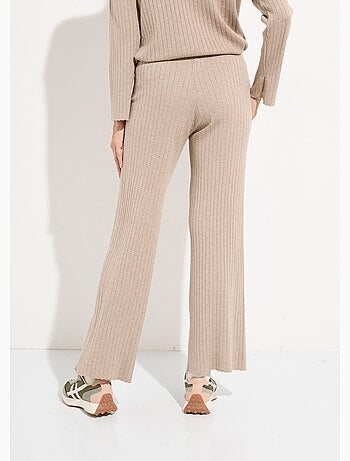 Pantalón confort, punto canalé plano - AFIBEL