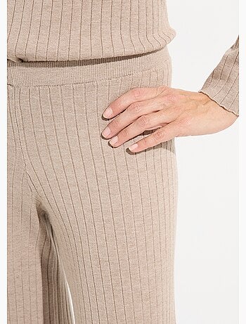 Pantalón confort, punto canalé plano - AFIBEL