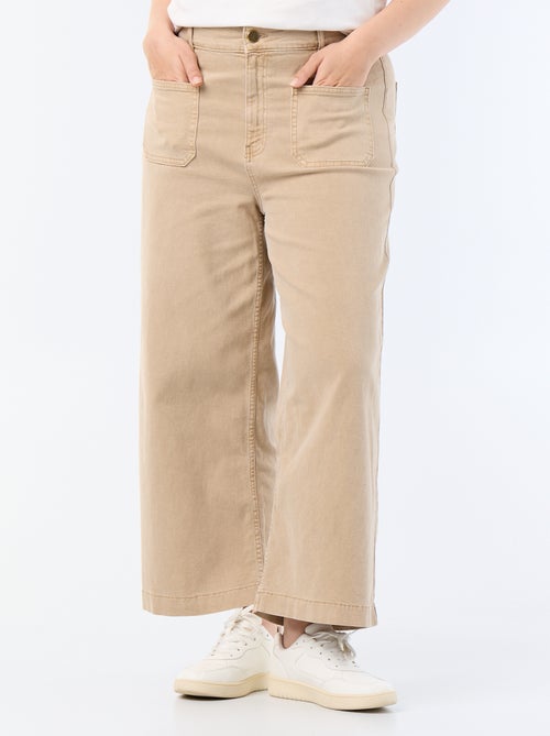 Pantalón corte ancho / wide leg talle estándar - Kiabi Pantalón corte ancho / wide leg talle estándar - Kiabi