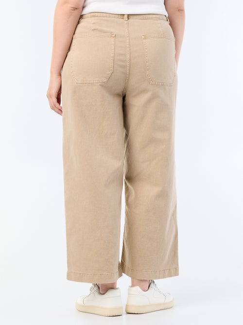 Pantalón corte ancho / wide leg talle estándar - Kiabi Pantalón corte ancho / wide leg talle estándar - Kiabi