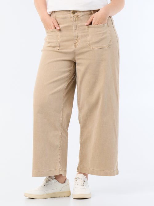 Pantalón corte ancho / wide leg talle estándar - Kiabi Pantalón corte ancho / wide leg talle estándar - Kiabi