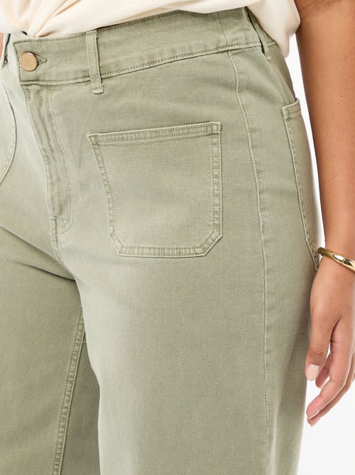 Pantalón corte ancho / wide leg talle estándar - Kiabi