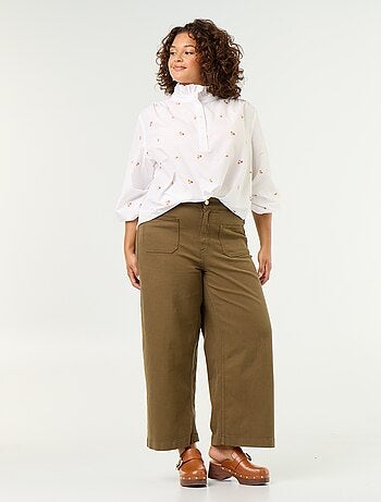 Pantalón corte ancho / wide leg talle estándar