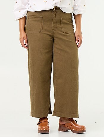 Pantalón corte ancho / wide leg talle estándar
