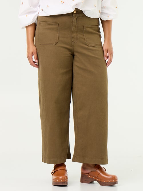 Pantalón corte ancho / wide leg talle estándar - Kiabi Pantalón corte ancho / wide leg talle estándar - Kiabi
