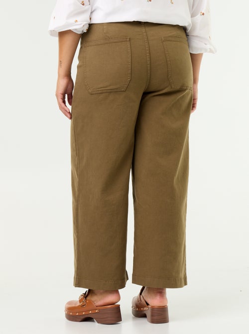 Pantalón corte ancho / wide leg talle estándar - Kiabi Pantalón corte ancho / wide leg talle estándar - Kiabi