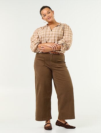 Pantalón corte ancho / wide leg talle estándar