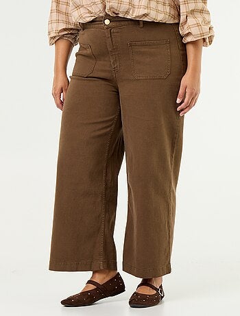 Pantalón corte ancho / wide leg talle estándar