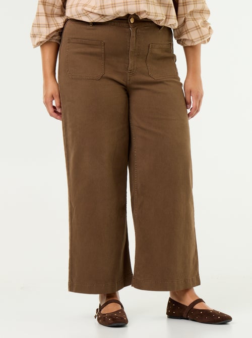 Pantalón corte ancho / wide leg talle estándar - Kiabi Pantalón corte ancho / wide leg talle estándar - Kiabi