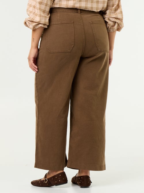 Pantalón corte ancho / wide leg talle estándar - Kiabi Pantalón corte ancho / wide leg talle estándar - Kiabi