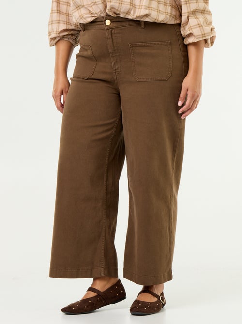 Pantalón corte ancho / wide leg talle estándar - Kiabi Pantalón corte ancho / wide leg talle estándar - Kiabi