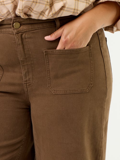 Pantalón corte ancho / wide leg talle estándar - Kiabi Pantalón corte ancho / wide leg talle estándar - Kiabi