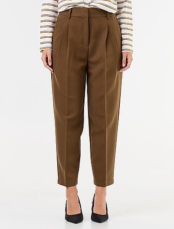 Pantalón corte carrot de tiro alto