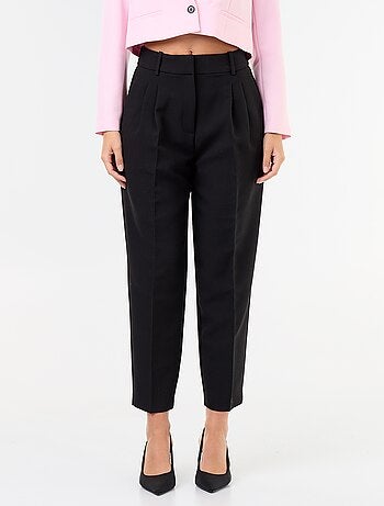 Pantalón corte carrot de tiro alto