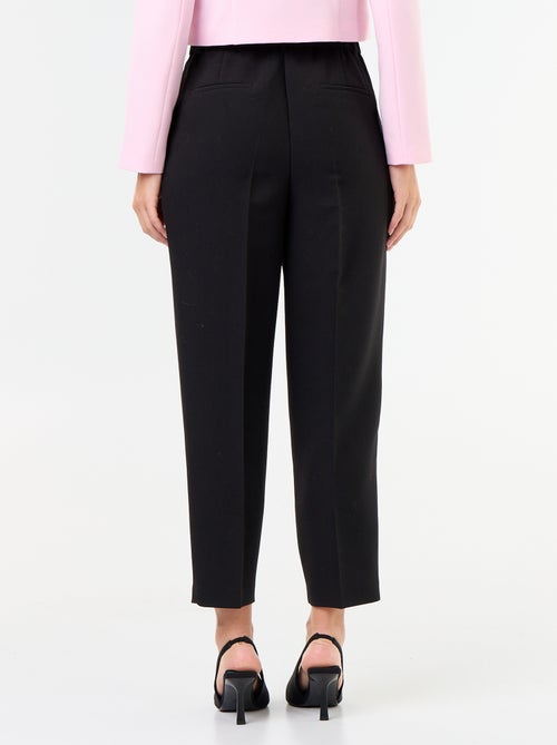 Pantalón corte carrot de tiro alto - Kiabi