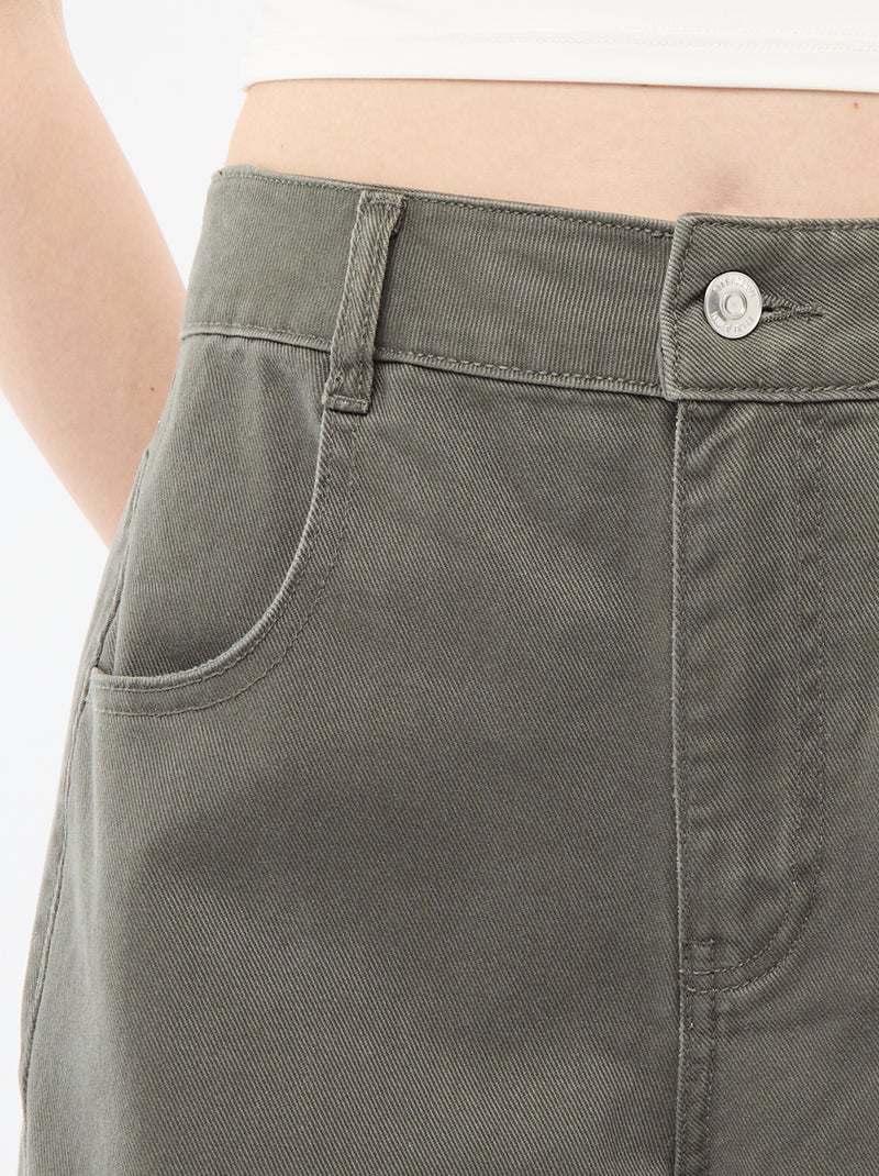 Pantalón corte globo Caqui - Kiabi