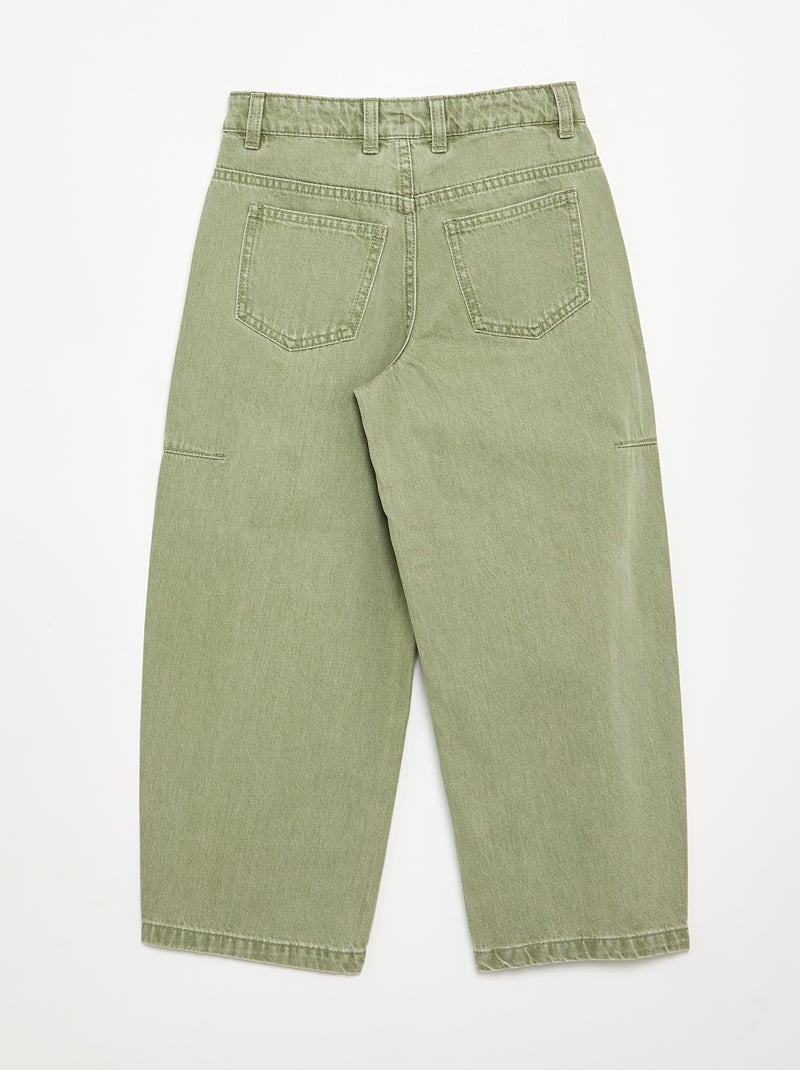 Pantalón corte globo Kaki - Kiabi