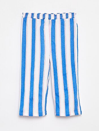 Pantalón corte paperbag con motivo de rayas