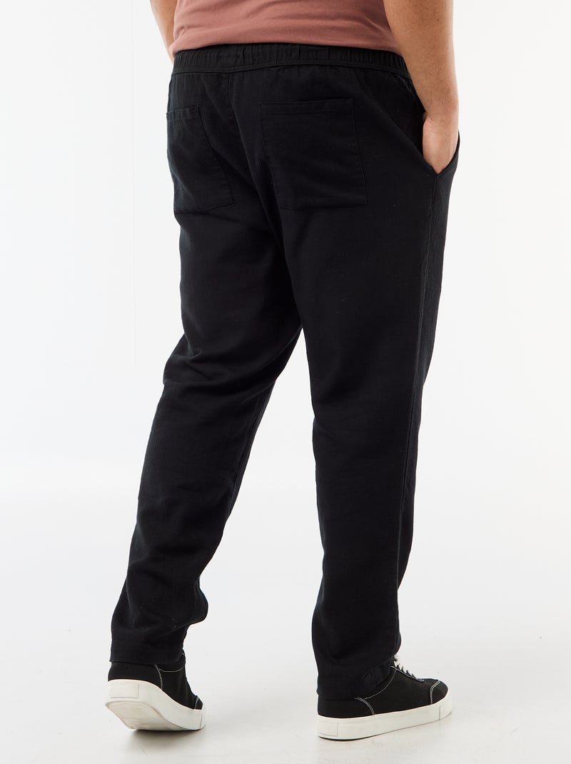 Pantalón corte recto estilo jogpant Negro - Kiabi