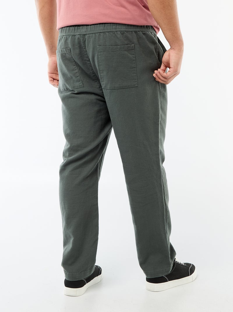 Pantalón corte recto estilo jogpant Verde - Kiabi